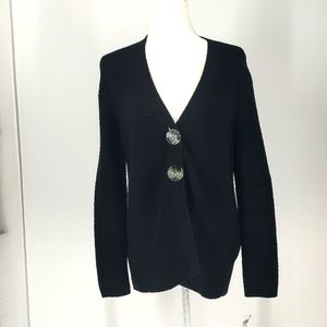 JM Collection In The Wild Cardigan Deep Black